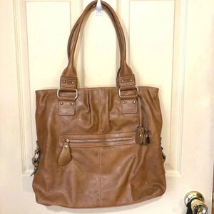 Vintage Y2K Mac & Jac Brown Faux Leather Purse Shoulder Bag